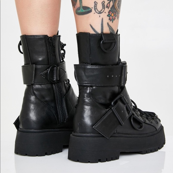 ❌SOLD❌🖤DOLLSKILL🖤 Club Exx Low Traitor Boots - Picture 5 of 7